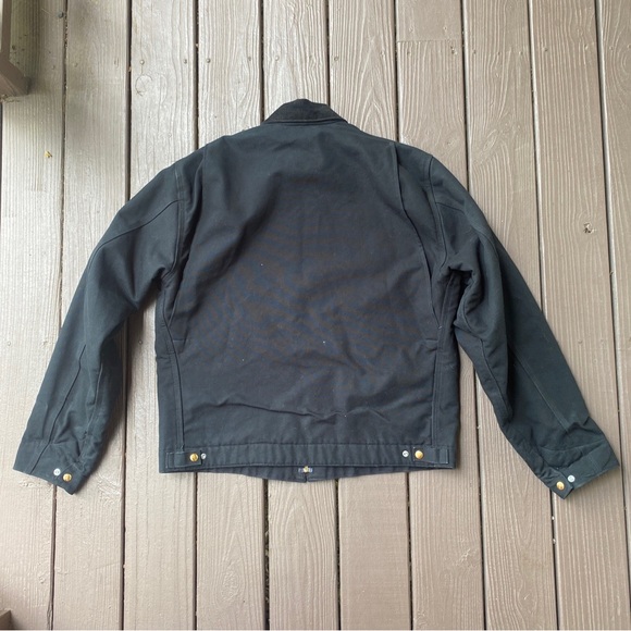 Vintage Carhartt Detroit Jacket Blanket Lined Men’s Size (46 Tall) J01 BLK Black - Picture 11 of 12